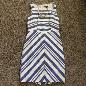 Blue and White Striped Dress